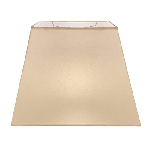 Lampshades Inc. Rectangle Hardback Lampshade, 6"x9" Top x  9"x15" Bottom x 11.5" Slant Height, Parchment
